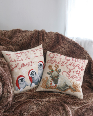 Kit da Ricamo Let it snow 40 x 40 cm