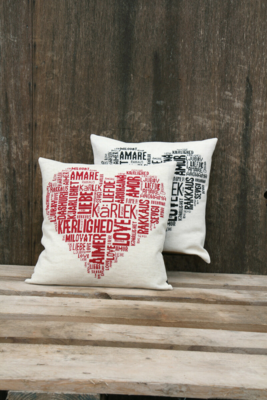 Kit da ricamo Love rosso 39 x 39 cm