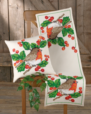 Kit da Ricamo Pettirosso 40x40 cm