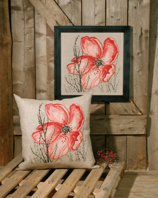 Kit da Ricamo Papavero 60 x 60 cm