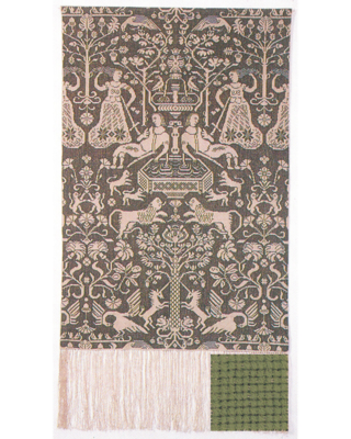 Kit per ricamo Beidewand verde chiaro 85 x 147 cm