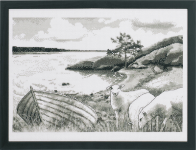 Kit di ricamo Al mare 40 x 30 cm