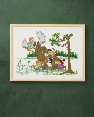 Kit da Ricamo Alce Lavaggio 40 x 30 cm