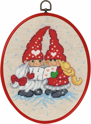 Kit Ricamo Coppia di Folletti che Cantano 20 x 26 cm