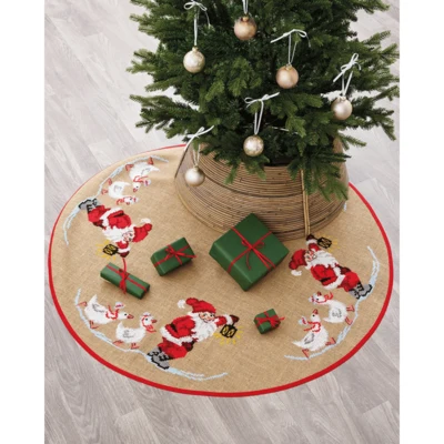 Babbo Natale e Oche Ø125 cm