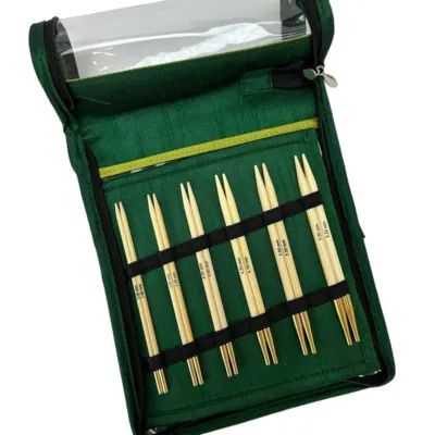 KnitPro BAMBOO Set di spilli rotondi intercambiabili DELUXE 10 taglie (3,00-10,00 mm)