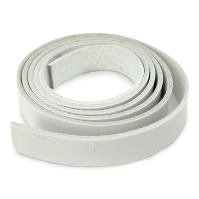 Cinturino in pelle HobbyArts, 115 cm, bianco