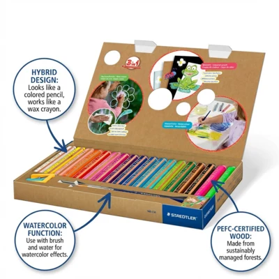 Matite colorate STAEDTLER Buddy 3-in-1, 18 pezzi – Main