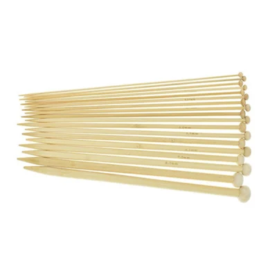 Set bastoncini jumper, bambù chiaro, 2-10 mm, 18 misure, 35 cm