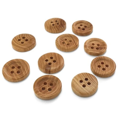 HobbyArts Bottone in legno, 15 mm, 10 pz