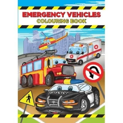 Libro da colorare A4 Veicoli di emergenza, 16 pagine