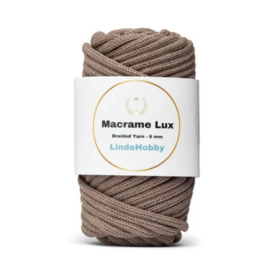 LindeHobby Macrame Lux, Corda di cotone intrecciata, 6 mm
