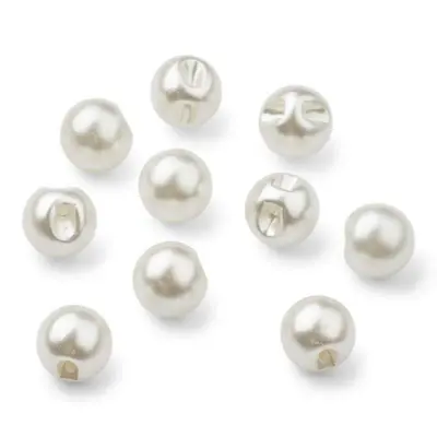 HobbyArts Bottone a perla, bianco, 15 mm, 10 pezzi