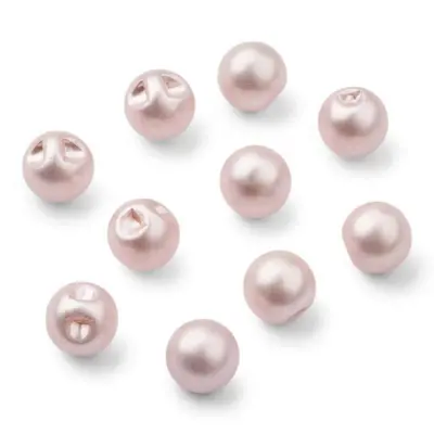 HobbyArts Bottoni in perle, colore Blush, 15 mm, 10 pezzi
