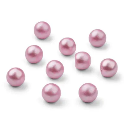 HobbyArts Bottoni perle, Lilla, 12 mm, 10 pezzi.