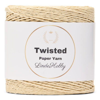 LindeHobby Twisted Paper Yarn 02 Beige chiaro