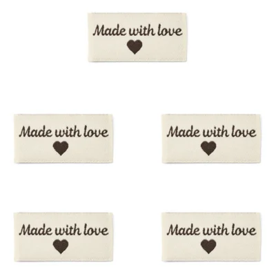 LindeHobby Made With Love, Etichetta Con Motivo (4 cm x 2 cm)