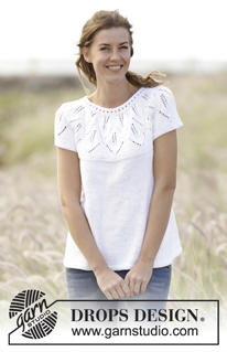 170-27 Top con foglie estive di DROPS Design