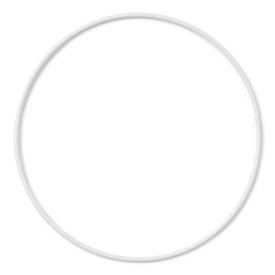 HobbyArts Anello in Metallo per Mobiles e Acchiappasogni, Bianco, 1 pz 15 cm