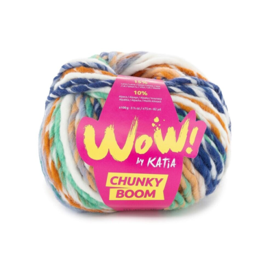 Katia Wow Chunky Boom 307 Blu-turchese-arancione