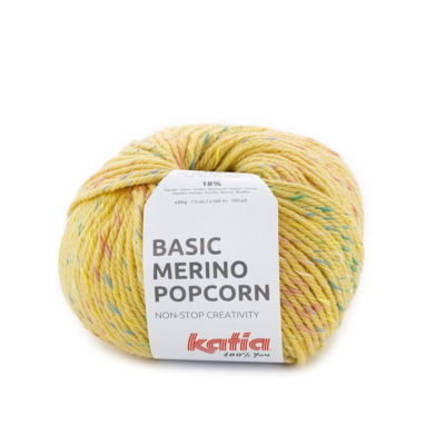 Katia Basic Merino Popcorn 203 Giallo-multicolore