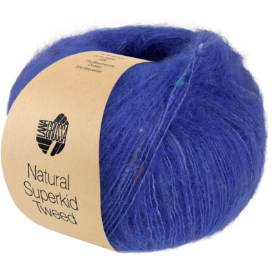 Lana Grossa Natural Superkid Tweed 635 Blu inchiostro
