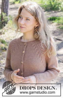 255-8 Cinnamon Crush Cardigan by DROPS Design