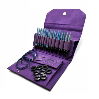 LYKKE Set di Ferri Circolari Componibili Indigo, Violet, 13 cm