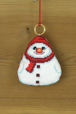 Kit Ricamo Pupazzo di Neve 8 x 8 cm