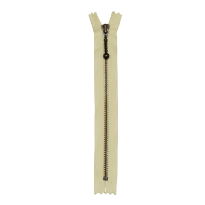 YKK Cerniera Fissa Ottone Antico 4 mm 14 cm 345 Giallo spento