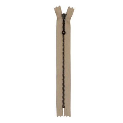 YKK Cerniera Fissa Ottone Anticato 4 mm 23 cm 572 Sabbia