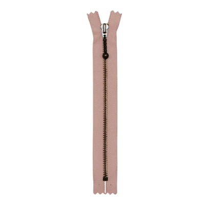 YKK Cerniera Fissa Ottone Antico 4 mm 28 cm 274 Rosa polverosa