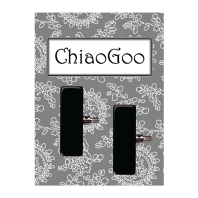 ChiaoGoo Fermacavo, 2 Pezzi Large Nero