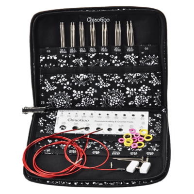 ChiaoGoo Set di Ferri Circolari Intercambiabili Twist Red Lace, Small, 10 cm