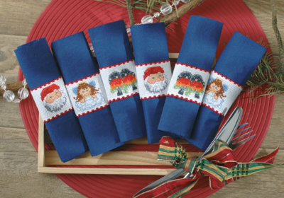 Kit per Ricamo Anelli per Tovaglioli Ø 6 cm