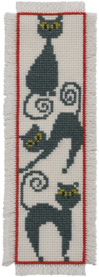 Kit Ricamo Segnalibro Gatto 7 x 22 cm