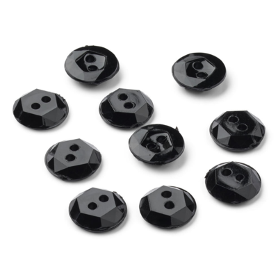 LindeHobby Bottoni di Cristallo, Nero, 12 mm, 10 pcs