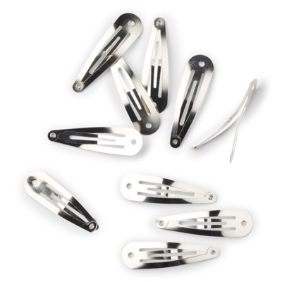 LindeHobby Fermagli Clic-clac, Argento, 45x14 mm, 10 pz
