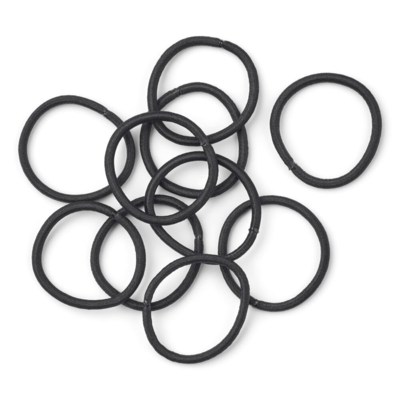 LindeHobby Elastici per Capelli, Neri, 45 mm, 10 pezzi