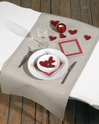 Kit Ricamo Tovaglietta 2 pezzi 18 x 18 cm