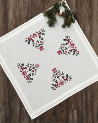 Kit da ricamo Uccelli con cuori XXX 80 x 80 cm