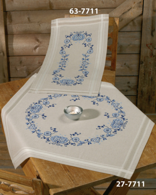 Kit Ricamo Blu 80 x 80 cm