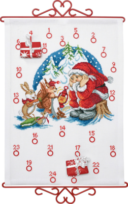 Kit da Ricamo Babbo Natale Riceve Regali 32 x 44 cm