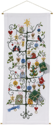 Kit Punto Croce Albero di Natale 30 x 71 cm R5205/30