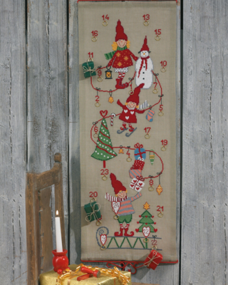 Kit Ricamo Folletti con Slitta & Regali