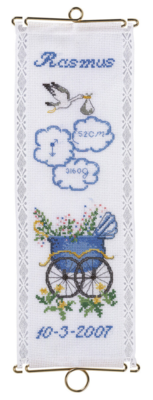 Kit da ricamo Battesimo Rasmus 12 x 35 cm m/5188/12