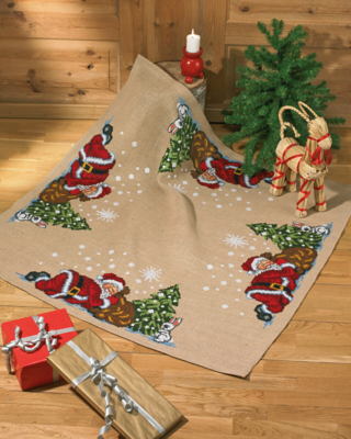 Kit da ricamo Babbo Natale dorme 115 x 115 cm