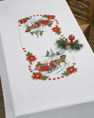 Kit Ricamo Chiesa, Slitta & Stella 140x220 cm