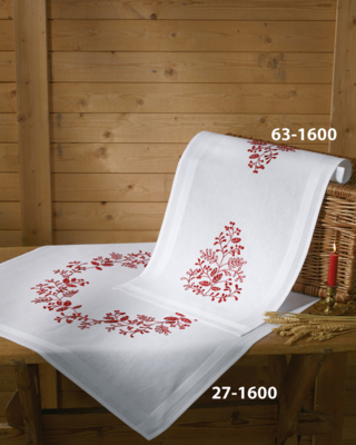 Kit da Ricamo Natale in Rosso 40 x 80 cm