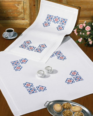 Kit da Ricamo Ghirlanda di Fiori XXX 40 x 80 cm